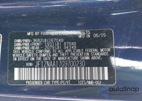 2016 Scion Fr-S z USA, uszkodzony, nr VIN JF1ZNAA17G9700230